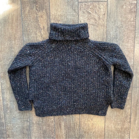 madewell colorfleck ribbed turtleneck sweater donegal pewter (dark grey) - Picture 5 of 8